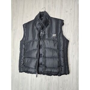 Helly Hansen Womens Black Goose Down Puffer Vest Ripstop Sleeveless Jacket Large